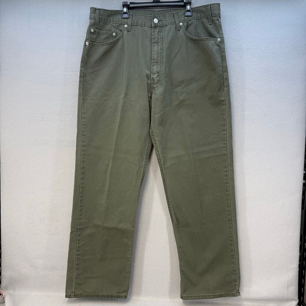 Levi's 505 Men's 38x30 Olive Green Straight Leg Mid Rise Fit Classic Men's Jeans